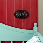 Рамка из стекла на 2 поста черный W0025108