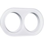 Рамка из стекла на 2 поста белый W0025101