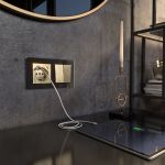 Рамка из стекла на 2 поста Favorit черный W0021108