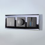 Рамка из стекла на 3 поста Diamant черный W0031208