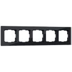 Рамка из стекла на 5 постов Favorit черный W0051108