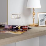 Рамка из поликарбоната на 3 поста Snabb белый/золото W0031933