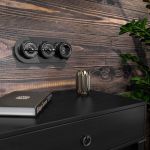 Рамка из стекла на 3 поста черный W0035108