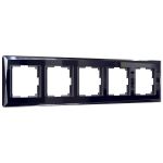 Рамка из стекла на 5 постов Diamant черный W0051208