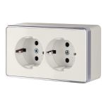 Розетка двойная с заземлением Gallant слоновая кость W5072103