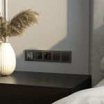 Выключатель одноклавишный проходной черный матовый W1112008