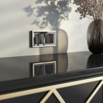 Выключатель трехклавишный (черный матовый) W1130008