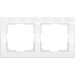 W0022301/ Рамка на 2 поста Flock (белый) W0022301