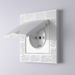 W0012301/ Рамка на 1 пост Flock (белый) W0012301