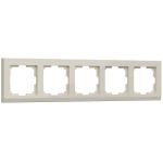 Рамка из пластика на 5 постов Stark слоновая кость W0051803