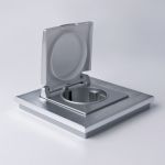 Рамка из металла на 1 пост Аluminium алюминий W0011706