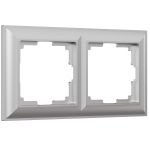 Рамка из поликарбоната на 2 поста Fiore серебряный W0022206