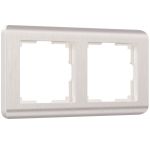 Рамка из поликарбоната на 2 поста Stream перламутровый W0022113