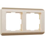 Рамка из поликарбоната на 2 поста Stream шампань W0022111