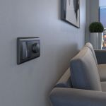 Рамка из поликарбоната на 2 поста Stream графит W0022104