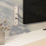 Накладка для двойной розетки Еthernet RJ-45 (перламутровый рифленый) W1191113