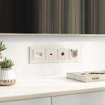 Накладка для двойной розетки Еthernet RJ-45 (перламутровый рифленый) W1191113