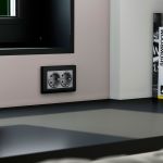 Рамка из поликарбоната для двойной розетки Stark черный W0081808