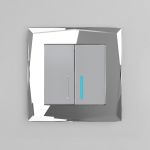 Рамка из стекла на 1 пост Diamant зеркальный W0011220