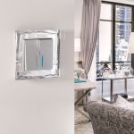 Рамка из стекла на 1 пост Diamant зеркальный W0011220