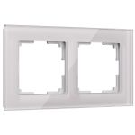 Рамка из стекла на 2 поста Favorit дымчатый W0021117