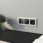 Рамка из стекла на 3 поста Favorit белый W0031101