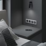 Рамка из стекла на 4 поста Favorit белый W0041101