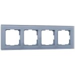 Рамка из стекла на 4 поста Favorit серый W0041115