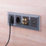 Рамка из стекла на 4 поста Favorit серый W0041115