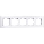 Рамка из стекла на 5 постов Favorit белый W0051101