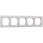 Рамка из стекла на 5 постов Favorit дымчатый W0051117