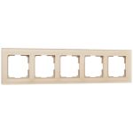 Рамка из стекла на 5 постов Favorit шампань W0051111