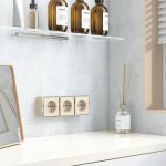 Розетка с заземлением Gallant шампань рифленый W5071010