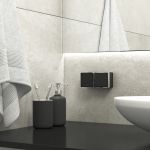 Розетка влагозащ. с зазем. с защит. крышкой и шторками Gallant черный/хром W5071235