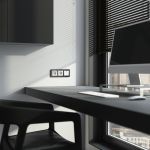 Выключатель двухклавишный проходной с подсветкой (белый) W1122101