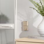 Выключатель двухклавишный с подсветкой Gallant шампань рифленый W5020110