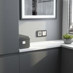 Выключатель двухклавишный с подсветкой (перламутровый рифленый) W1120113