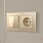 Выключатель двухклавишный (шампань) W1120011