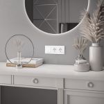 Выключатель одноклавишный с подсветкой (белый) W1110101