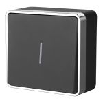 Выключатель одноклавишный с подсветкой Gallant черный/хром W5010135