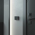 Выключатель одноклавишный с подсветкой Gallant черный/хром W5010135