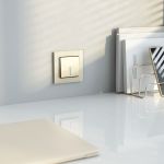 Выключатель одноклавишный с подсветкой (шампань) W1110111