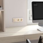 Выключатель одноклавишный с подсветкой (шампань) W1110111