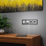 W1171506/ Розетка с заземлением, шторками и USBх2 (серебряный) W1171506