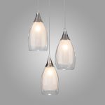 Подвесной светильник со стеклянными плафонами 50085/3 хром