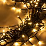 Гирлянда занавес на ель теплый белый 0,45*1,5м IP20 200-003 теплый белый