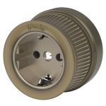 Розетка с заземлением бронзовый ретро W5771012