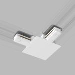 Коннектор угловой для однофазного встраиваемого шинопровода белый TRCM-1-1-L-WH