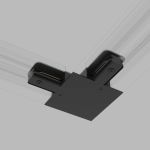 Коннектор угловой для однофазного встраиваемого шинопровода черный TRCM-1-1-L-BK