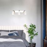 Настенный светильник с поворотными плафонами 20090/3 белый/хром